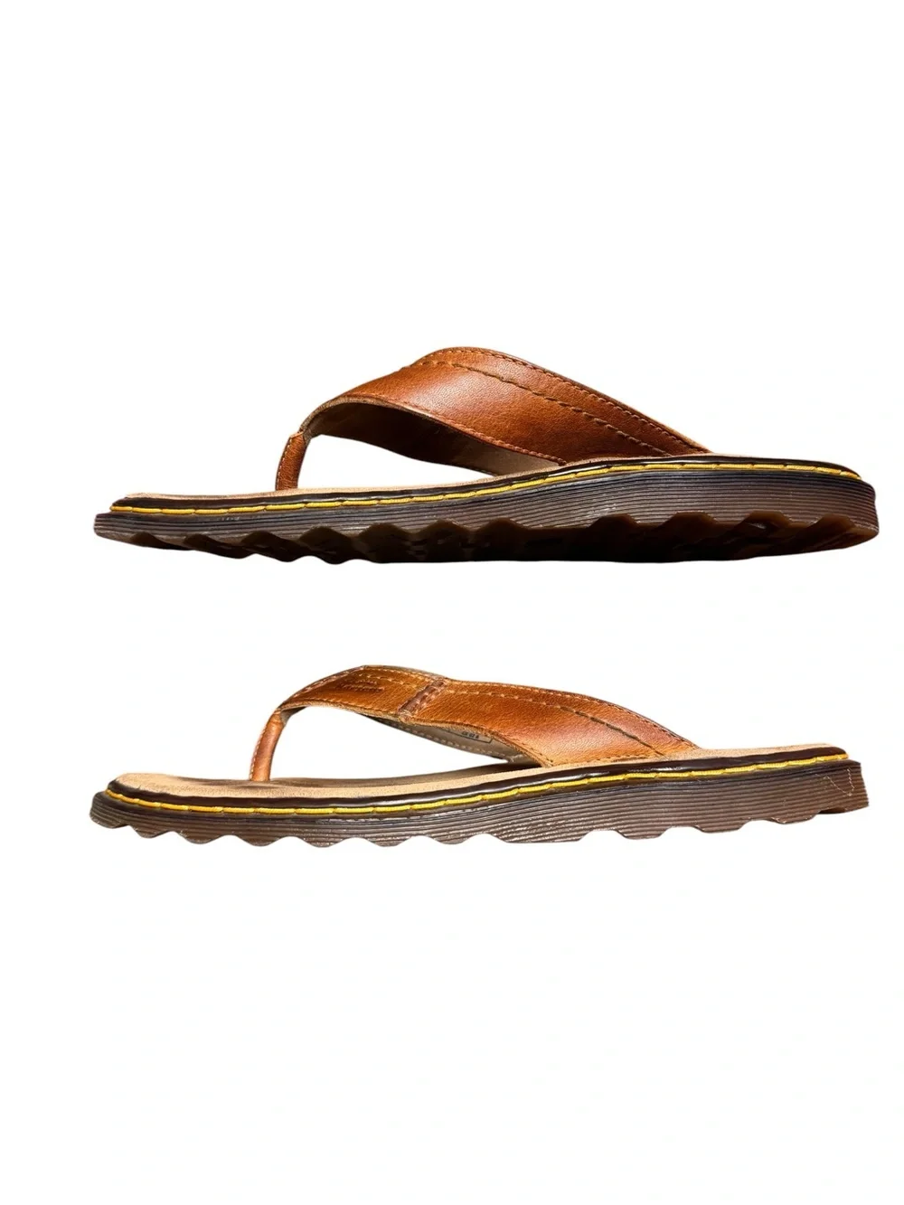 Dr Martens Brown Leather Sandals Size 11 UK Mens US 12 Flip Flop Thong Slip On